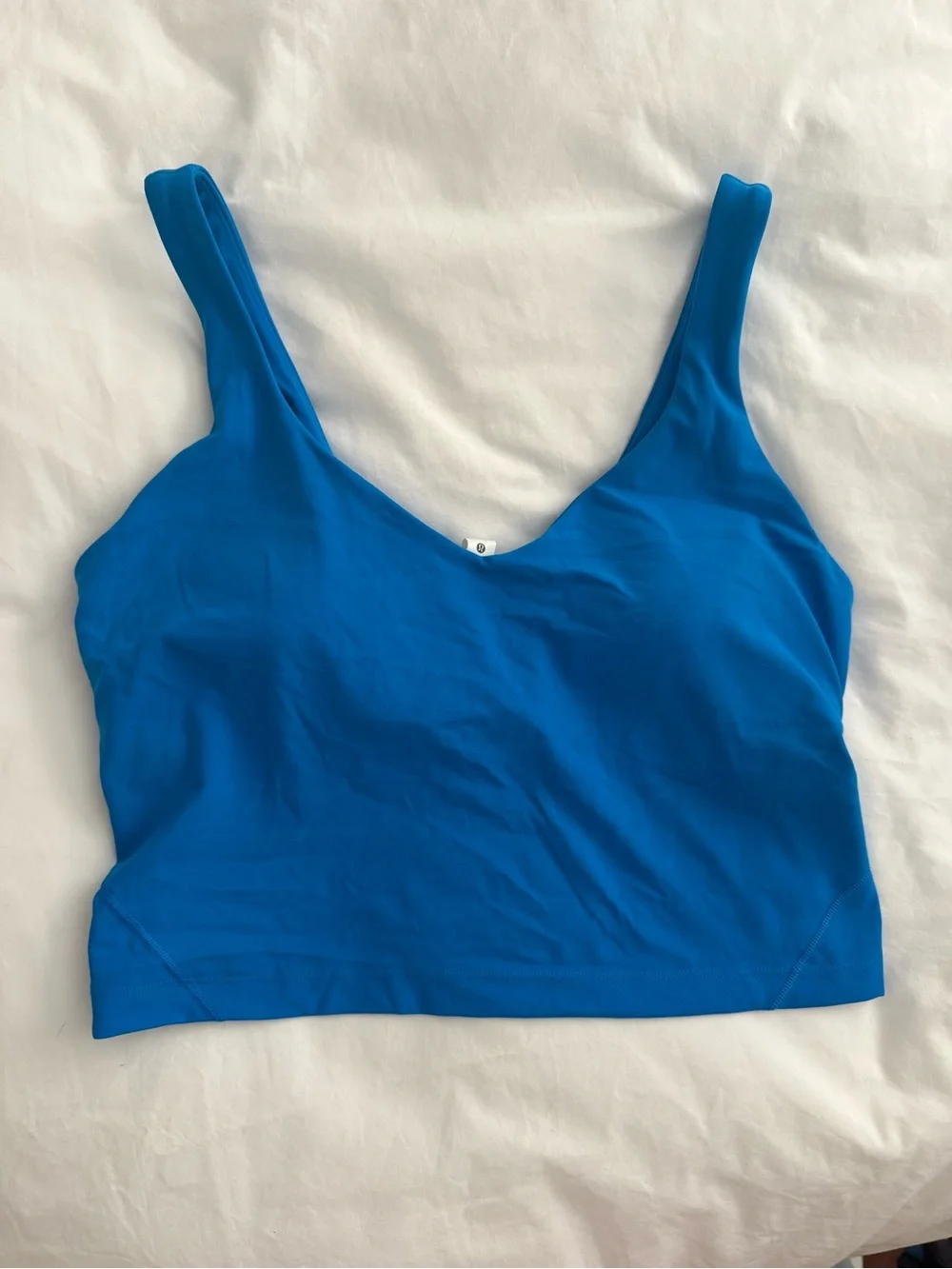 lululemon athletica Bright Blue V-Neck Crop Tank